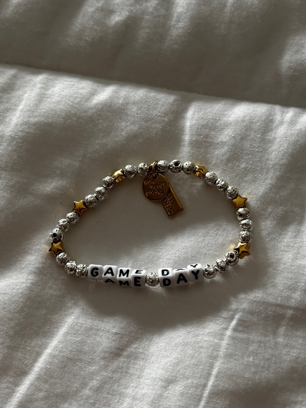 Game day Beaded Bracelet with Star Charms little words project
